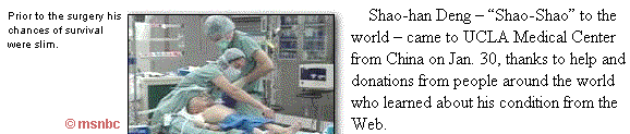 "people around the world  learned about his condition from the Web"