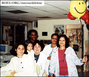 Leaving the hospital. Dorwisa, Yana and Yana's nurses at Deborah Heart and Lung Center, New Jersey