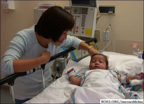 After a lifesaving surgery. Lyrize Julienne Escoton, 11 months old, with mother Liza.