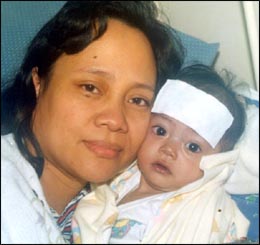 Royed Fajardo, 5 months, died in the Philippines 4:45 P.M. February 5, 2002. from his serious Congenital Ventricular Septal Defect.