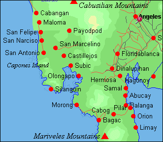 Map, Olongapo, Philippines